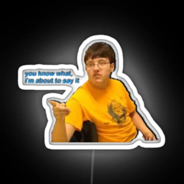 I Dont Care That You Broke Your Elbow Vine RGB Neon Sign