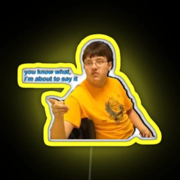 I Dont Care That You Broke Your Elbow Vine RGB Neon Sign