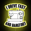 Illuminated I Drive Fast And Barefoot personalized customizable RGB neon sign