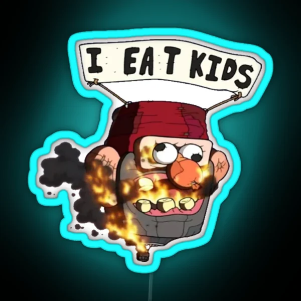 I Eat Kids Gravity Falls RGB Neon Sign