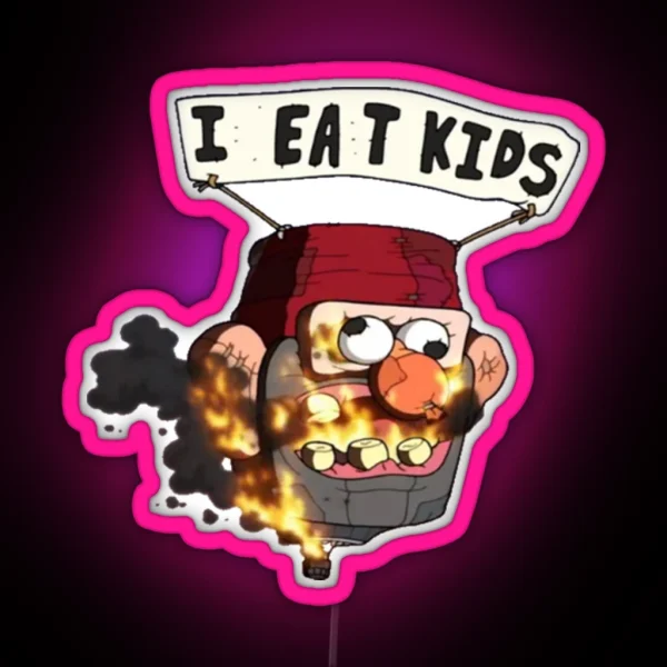 I Eat Kids Gravity Falls RGB Neon Sign