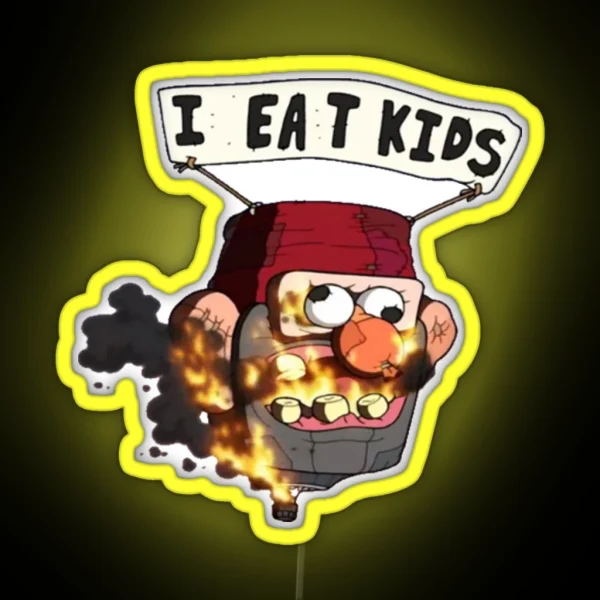 I Eat Kids Gravity Falls RGB Neon Sign