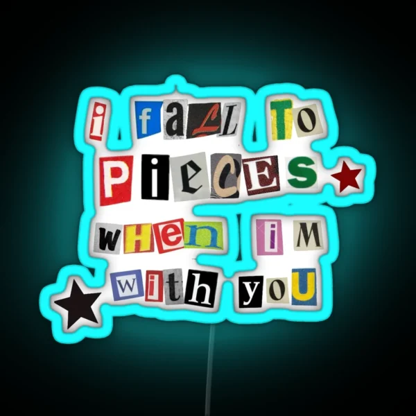 I Fall To Pieces Cherry RGB Neon Sign