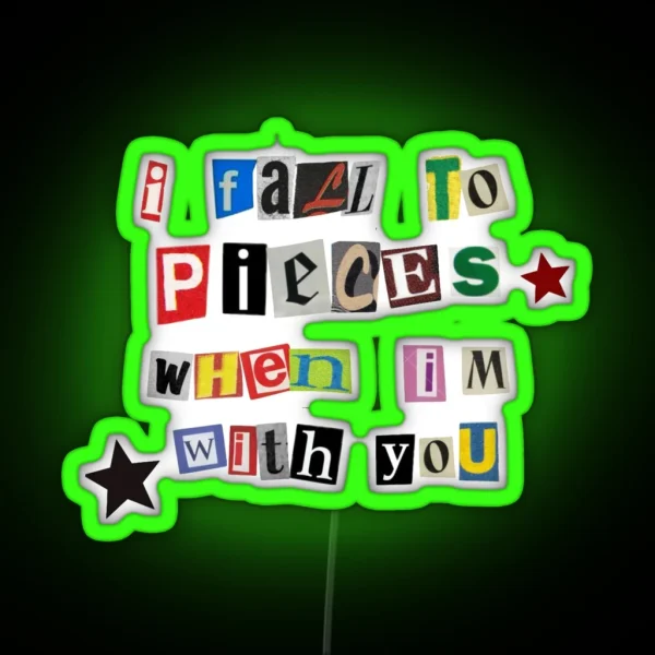 I Fall To Pieces Cherry RGB Neon Sign