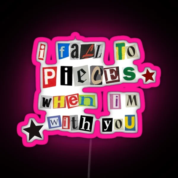 I Fall To Pieces Cherry RGB Neon Sign