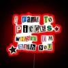 Cherry RGB Neon Sign Featuring Fruity Quote with Sparkling Letters