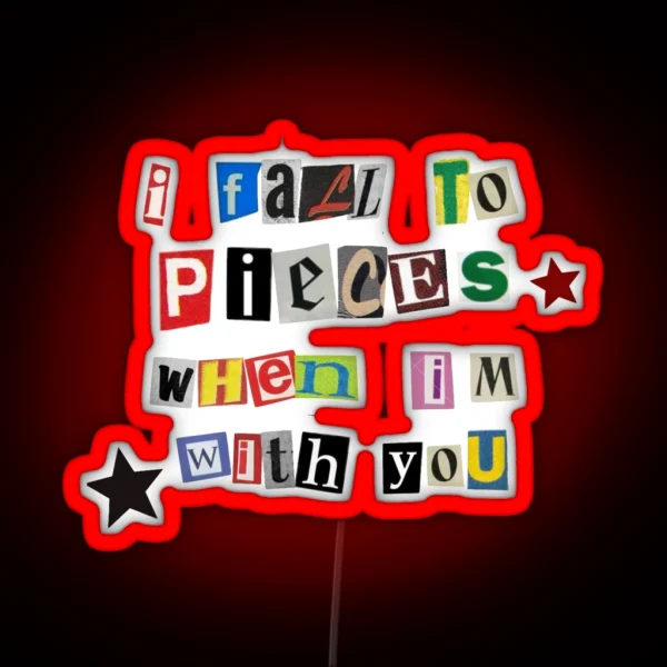 I Fall To Pieces Cherry RGB Neon Sign