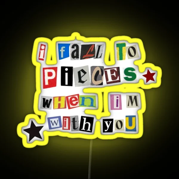 I Fall To Pieces Cherry RGB Neon Sign