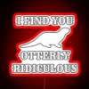 Quirky RGB neon sign with playful otter pun phrase written