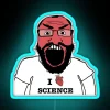 Neon science enthusiast decorative sign for geeky home office decor.