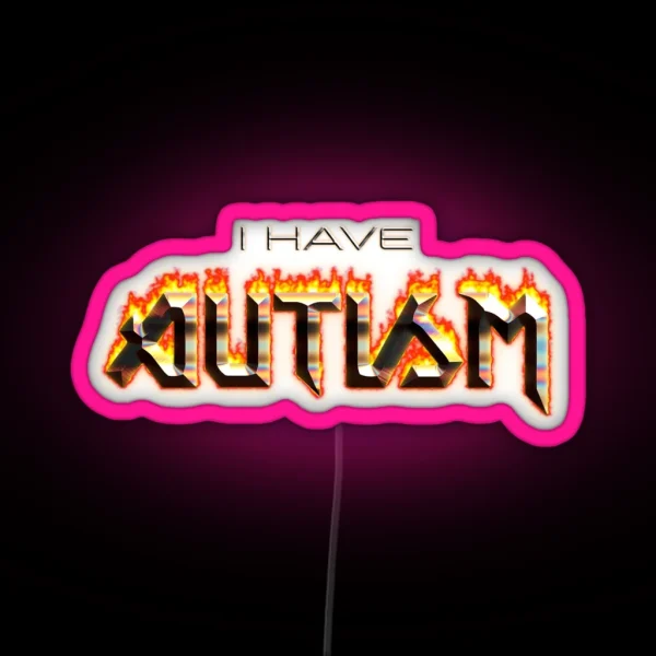 I Have Autism Word Art RGB Neon Sign