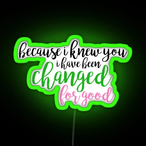 I Have Been Changed For Good Wicked RGB Neon Sign