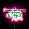 RGB Neon Sign with Dynamic Color Change and Customizable Message