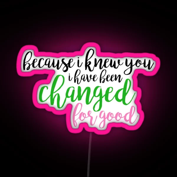 I Have Been Changed For Good Wicked RGB Neon Sign