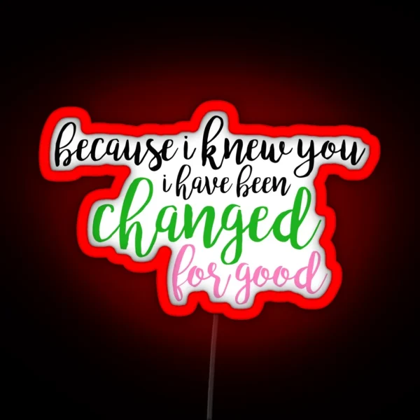 I Have Been Changed For Good Wicked RGB Neon Sign