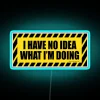 Neon Sign with Colorful RGB Lights and Funny Humorous Quote Display