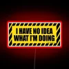 Admitting ignorance with humor, embracing uncertainty in radiant neon glow.