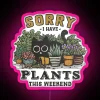 Colorful weekend vibes with personalized plant love RGB LED canvas sign