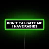 Fun, quirky, glow-in-the-dark 'I Have Rabies' neon bumper led display