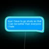 Study Time Alert Neon Sign with Bright RGB Colors