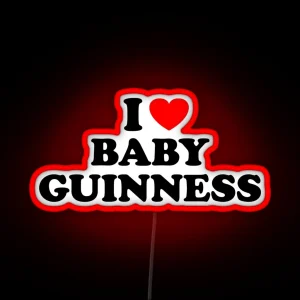 I Heart Baby Guinness RGB Neon Sign