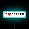 Eye-catching Neon Art Decoration Featuring I Heart Clairo in RGB