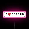 RGB Neon Sign with Clairo's Logo in Bold Lettering