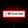 Neon music lover decor featuring Clairo-inspired heart design led sign.