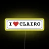 RGB Neon Sign with Personalizable Heart and Clairo Logo Design