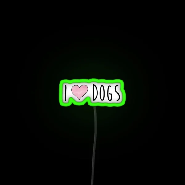 I Heart Dogs RGB Neon Sign