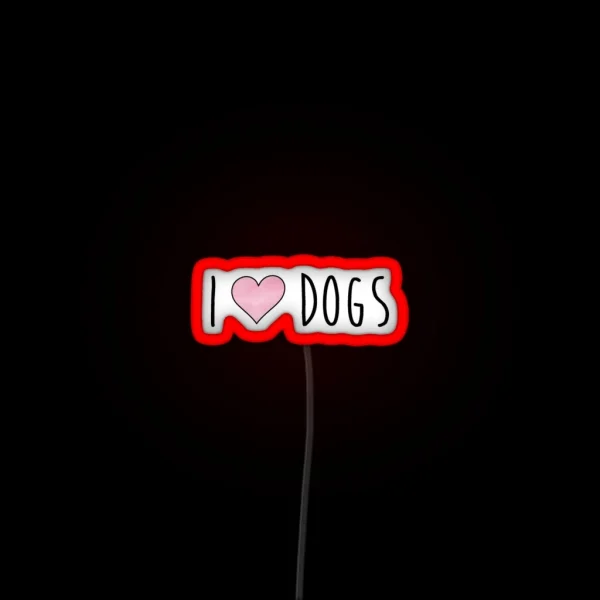 I Heart Dogs RGB Neon Sign