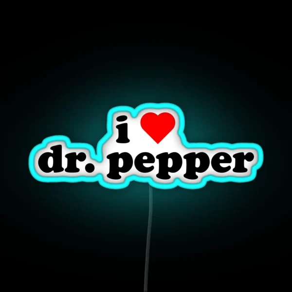 I Heart Dr Pepper RGB Neon Sign