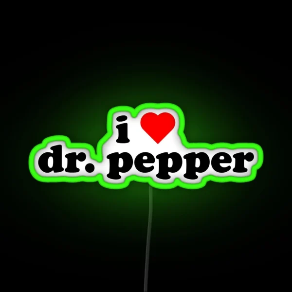 I Heart Dr Pepper RGB Neon Sign