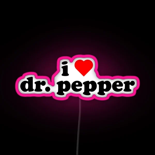 I Heart Dr Pepper RGB Neon Sign