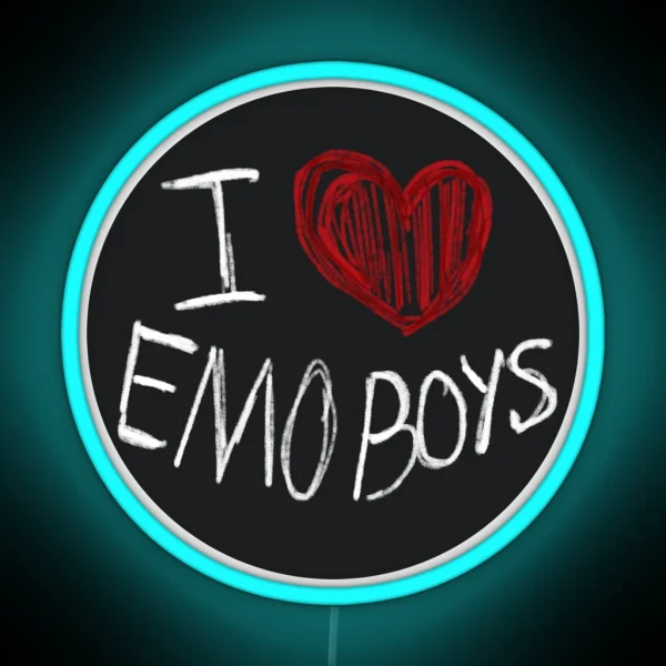 I Heart Emo Boys RGB Neon Sign