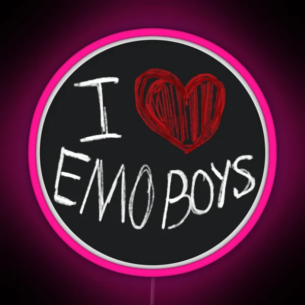 I Heart Emo Boys RGB Neon Sign