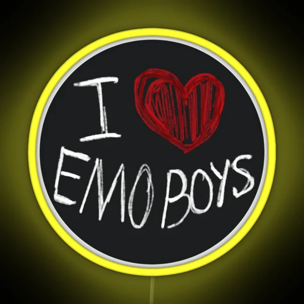 I Heart Emo Boys RGB Neon Sign