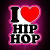 RGB LED neon sign with colorful I Heart Hip Hop message