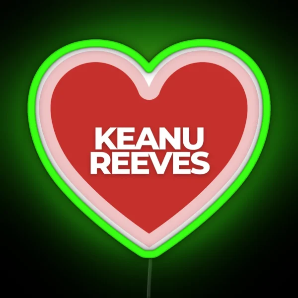 I Heart Keanu Reeves RGB Neon Sign