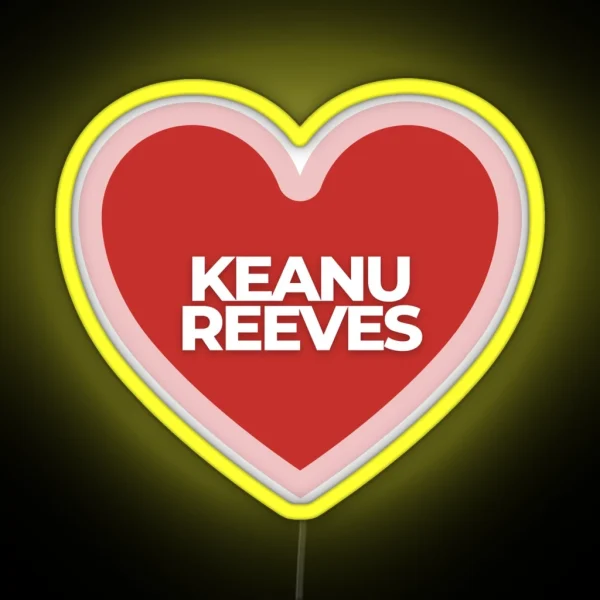 I Heart Keanu Reeves RGB Neon Sign