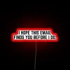 Quirky, humorous reminder to connect before life's unexpected moments arrive.