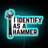 Neon Hammer Sign with Vibrant RGB LED Lighting Display