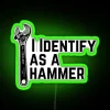 Neon Hammer Sign, Rainbow Colored Decorative Wall Hanging Artwork Statement