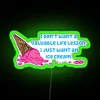 Colorful Ice Cream Themed Neon Sign for Home Decorations Room