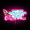 Colorful Ice Cream Neon Sign with Customizable RGB LED Display