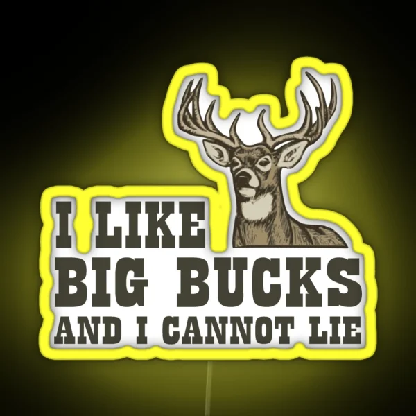 I Like Big Bucks And I Cannot Lie RGB Neon Sign