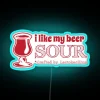 Sour beer enthusiast decor with bold, colorful neon aesthetic.