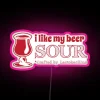 Vibrant sour beer enthusiast's personalized RGB neon bar sign decoration