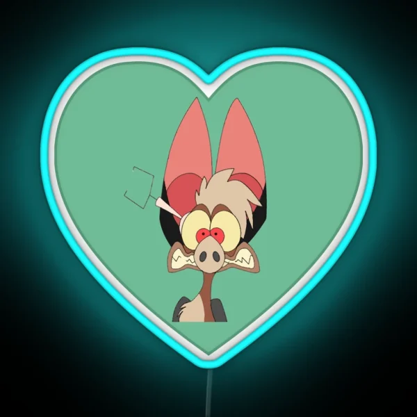 I Love Batty Heart Fern Gully RGB Neon Sign