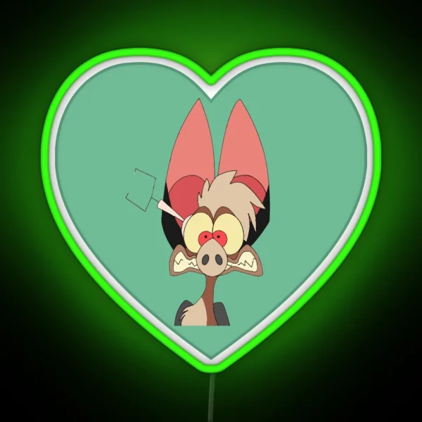 I Love Batty Heart Fern Gully RGB Neon Sign